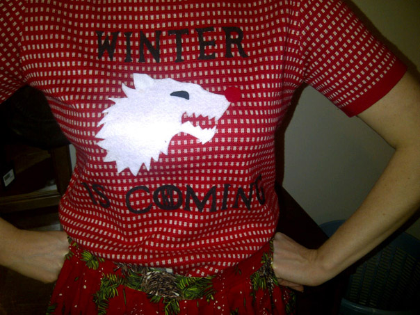 Merry Starkmas Direwolves Stark Christmas shirt tacky