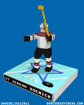EA NHL 94 Jeremy Roenick Action Figure Swingers Pixel 3D Collectible McFarlane Toys davesgeekyideas.com 2011