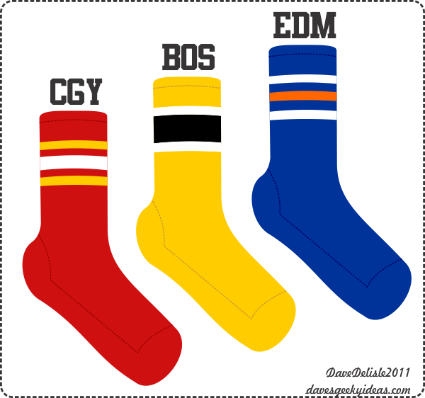 NHL Striped Socks Tube Sports Fan wear merchandise davesgeekyideas.com
