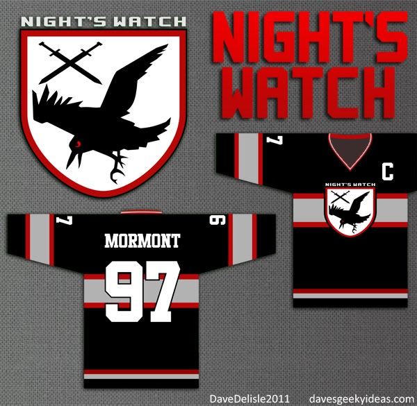 Night's Watch Logo Game Of Thrones Sigil Hockey Jerseys davesgeekyideas.com
