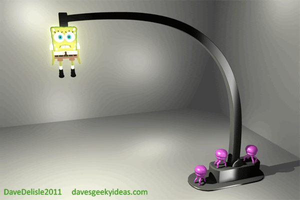 Spongebob Squarepants Lamp Light Jellyfish Jam Spin Revolve