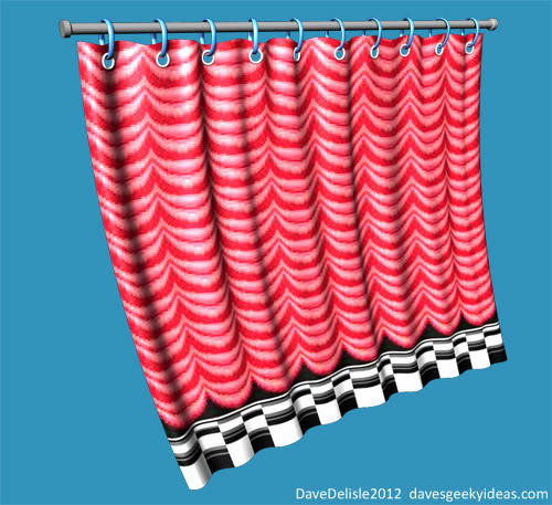 Super Mario 3 Curtains Shower Window 