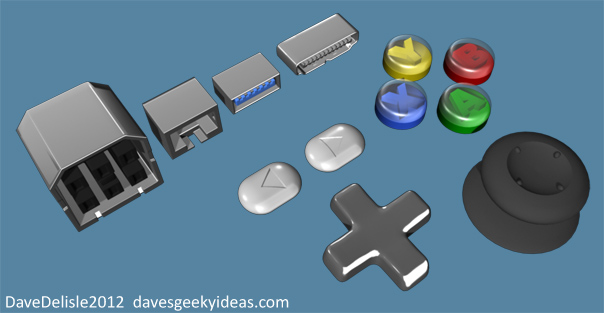 Xbox 720 Slim Concept davesgeekyideas.com Microsoft Ports Buttons