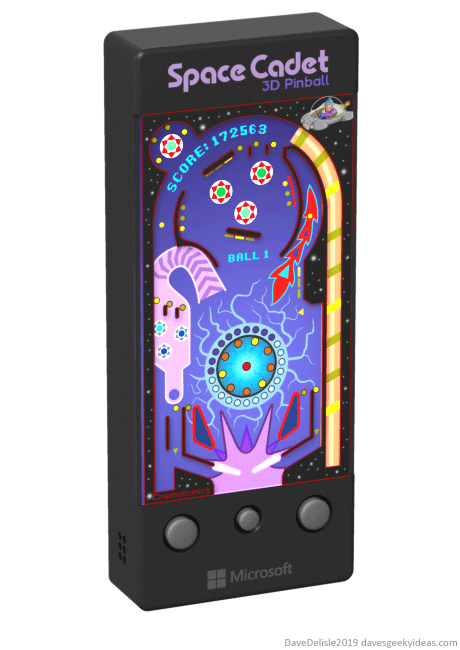 space cadet pinball handheld device design by Dave's Geeky Ideas dave delisle davesgeekyideas
