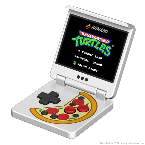 TMNT NES gaming handheld pizza time cowabunga